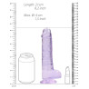 Real Rock Crystal Gode Crystal Clear 16 x 4cm Violet